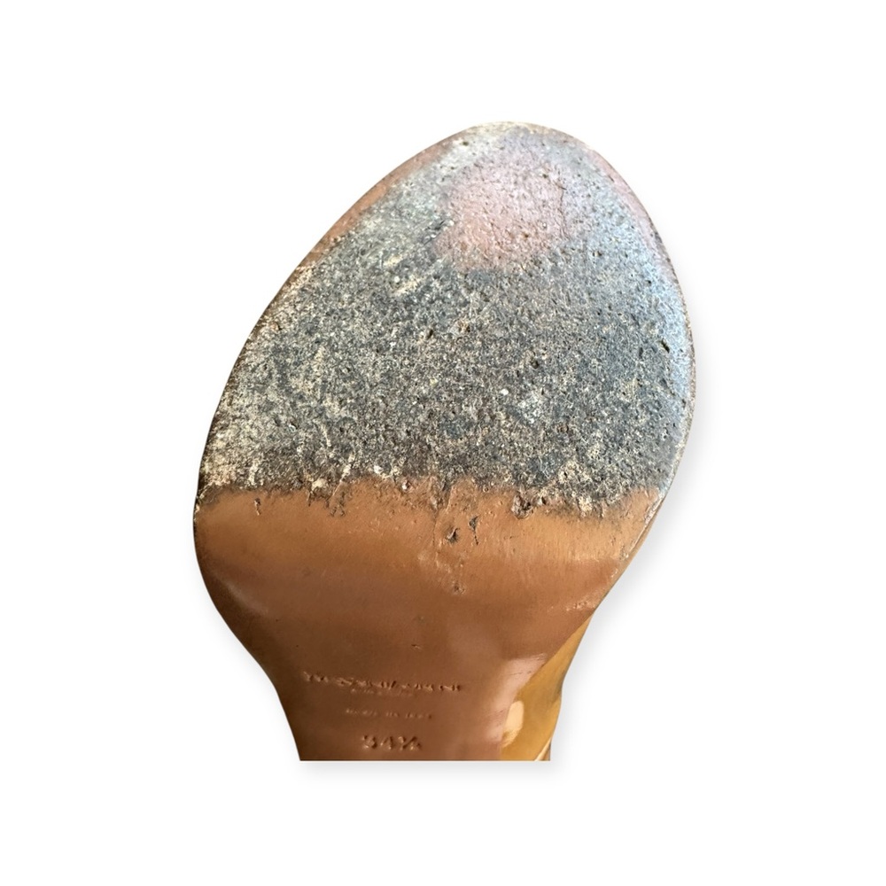 Yves Saint Laurent Patent Leather Platform Heels Size 34.5 US 4.5 Brown - Picture 8 of 11